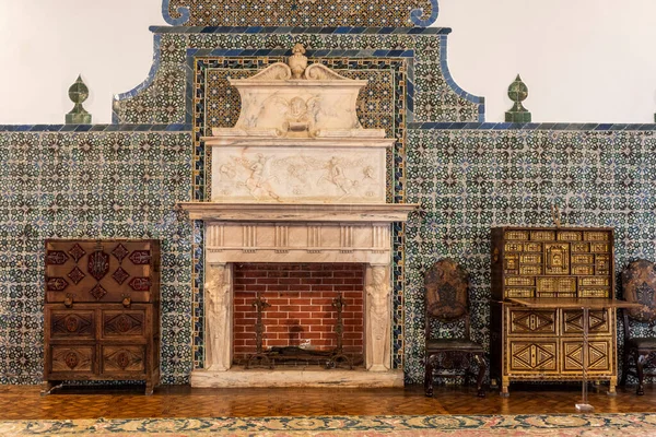 Vackra Möbler Palatset Sintra Portugal — Stockfoto