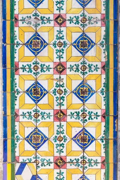 Hermosa Vista Los Antiguos Azulejos Históricos Portugueses Fachada Del Edificio — Foto de Stock