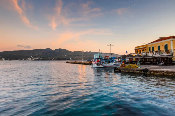Přístav Agia Marina Vesnice Ostrově Leros Řecko — Stock fotografie