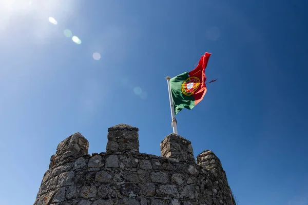 Prachtig Uitzicht Oude Slotmuur Torens Sintra Nabij Lissabon Portugal — Stockfoto