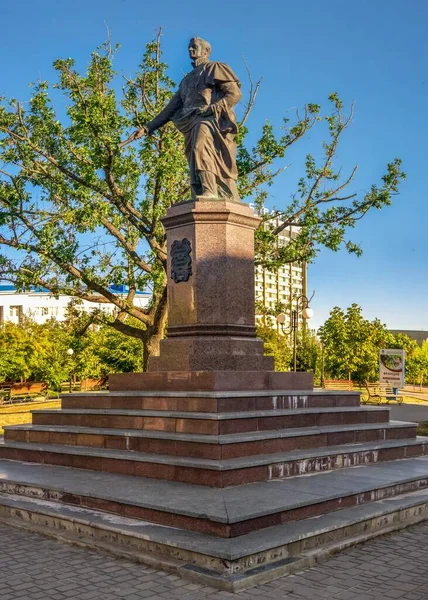 Berdyansk Ucrania 2020 Monumento Conde Vorontsov Berdyansk Ucrania Una Mañana —  Fotos de Stock