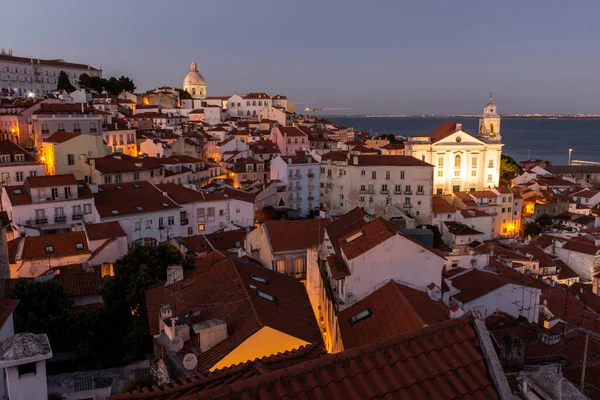 Bela Vista Para Antigos Edifícios Históricos Cidade Centro Lisboa Portugal — Fotografia de Stock