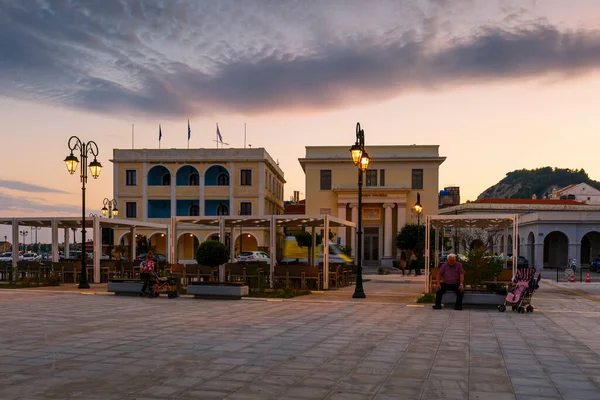 Plaza Solomos Ciudad Zakynthos Grecia —  Fotos de Stock