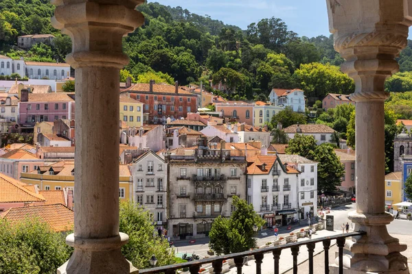 Vacker Utsikt Över Historiska Byggnader Sintra Centrum Nära Lissabon Portugal — Stockfoto