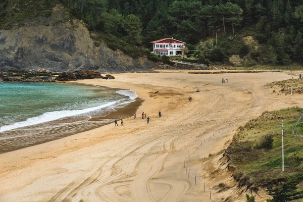 Playa Laga País Vasco Durante Día Nublado Otoño —  Fotos de Stock