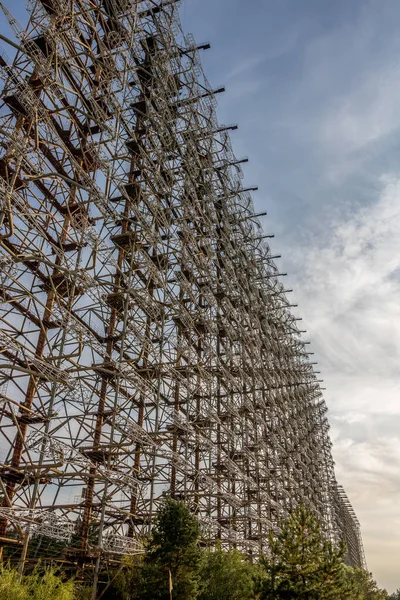 Estação Rádio Dos Maiores Ucrânia Chamado Duga Com Céu — Fotografia de Stock