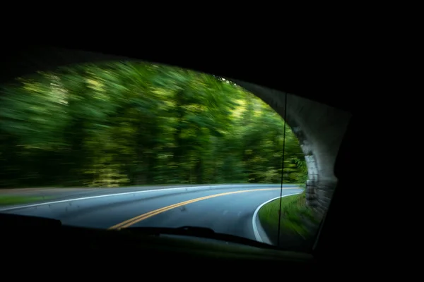 Motion Blur Tunnel Great Smoky Mountain National Park — Stock Photo, Image