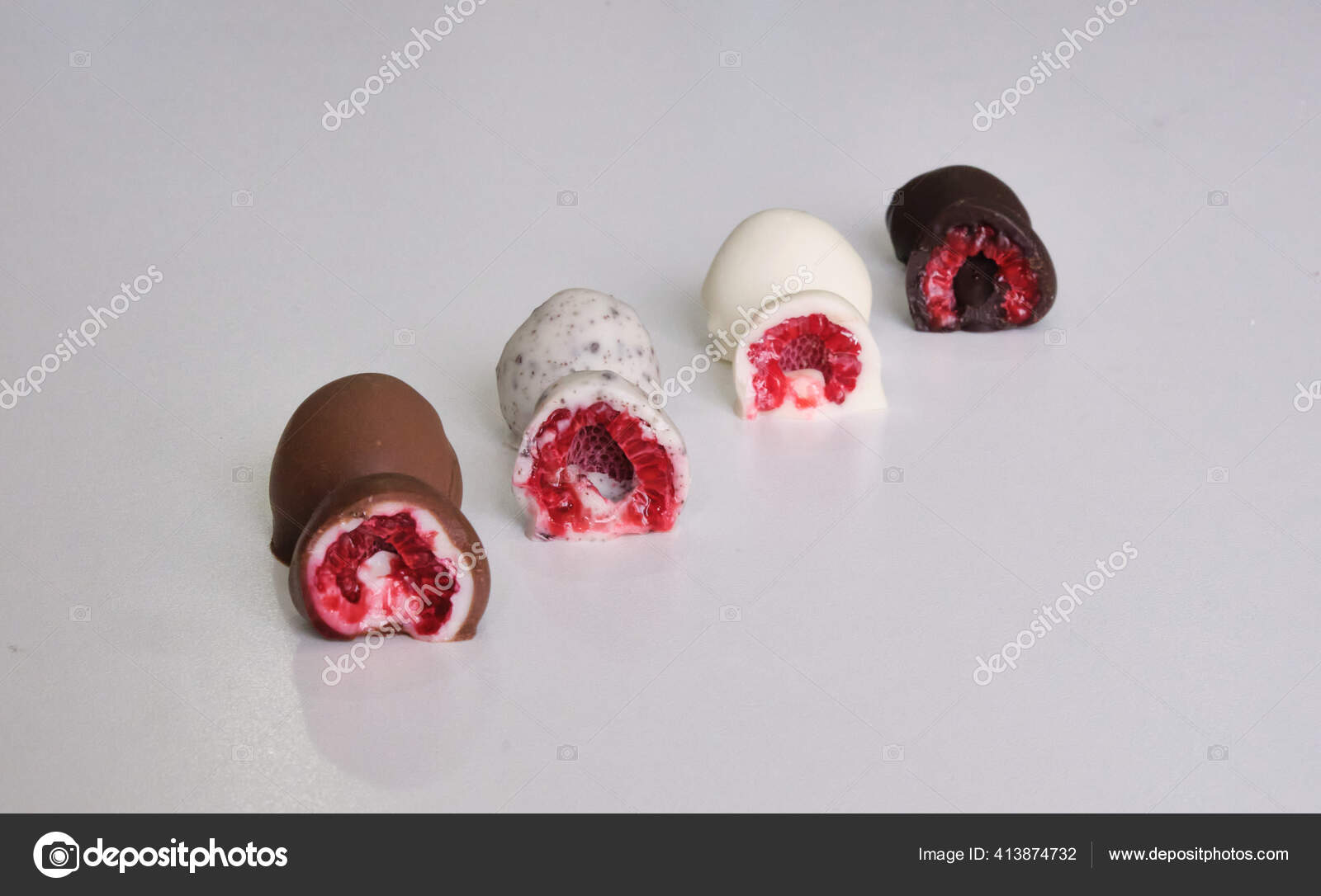 Raspberries Dipped Covered Mold Chocolate Cut Half Different Flavors White Stock Photo Image By C Cavan Raspberries Dipped Covered Mold Chocolate Cut Half Different Flavors White Stock Photo Image By C Cavan