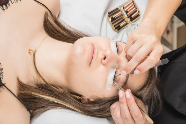 Beautician Working Mask Protective Screen Virus Covid19 — Stock Photo, Image