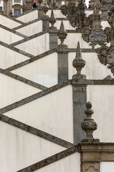 Hermosa Vista Antigua Escalera Histórica Iglesia Bom Jesus Monte Braga — Foto de Stock