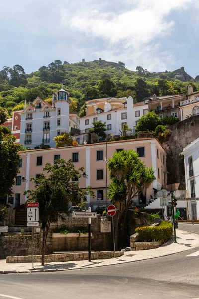 Hermosa Vista Los Edificios Históricos Centro Sintra Cerca Lisboa Portugal —  Fotos de Stock