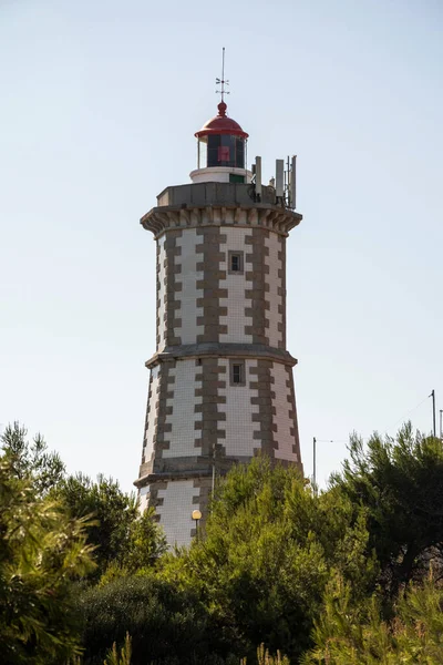 Schöner Blick Auf Den Leuchtturm Meer Cascais Der Nähe Von — Stockfoto