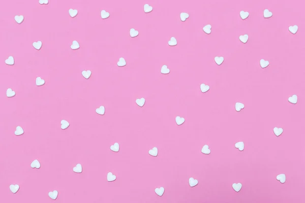 Modèle Amour Médecine Avec Petites Pilules Blanches Forme Coeur Sur — Photo