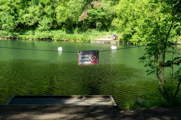 Fishing Sign Pond Scotland — Stock Photo, Image