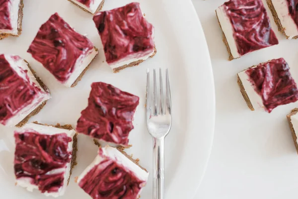 Delicious Beautiful Pieces Cake Close — Stock Photo, Image