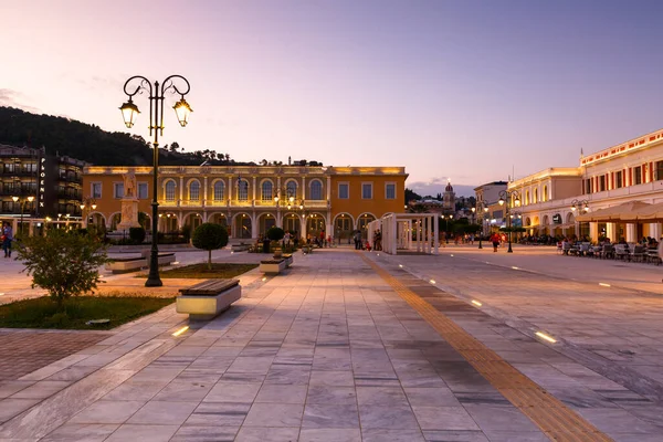 Plaza Solomos Ciudad Zakynthos Grecia — Foto de Stock