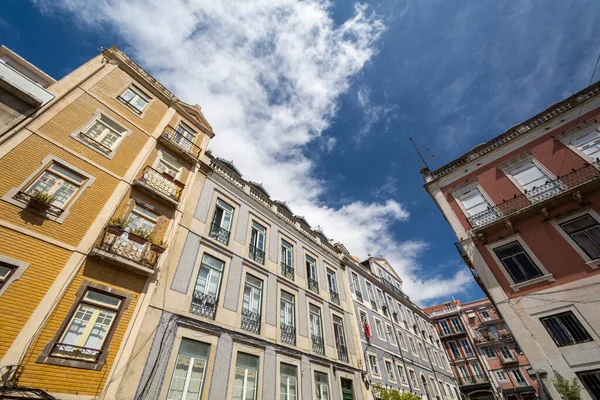 Prachtig Uitzicht Oude Historische Gebouwen Het Centrum Van Lissabon Portugal — Stockfoto