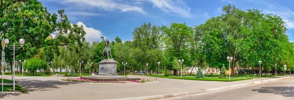 Izmail Ukraina 2020 Pomnik Aleksandra Suworowa Aleja Suworowa Miasto Izmail — Zdjęcie stockowe