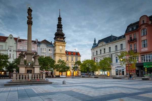 Ostrava Tjeckien Augusti 2018 Utsikt Över Det Stora Torget Ostravas — Stockfoto