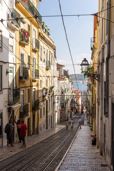 Belle Vue Sur Les Vieux Bâtiments Historiques Centre Lisbonne Portugal — Photo
