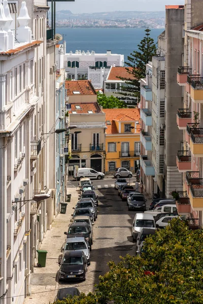 Belle Vue Depuis Sommet Église Basilique Estrela Dans Centre Lisbonne — Photo