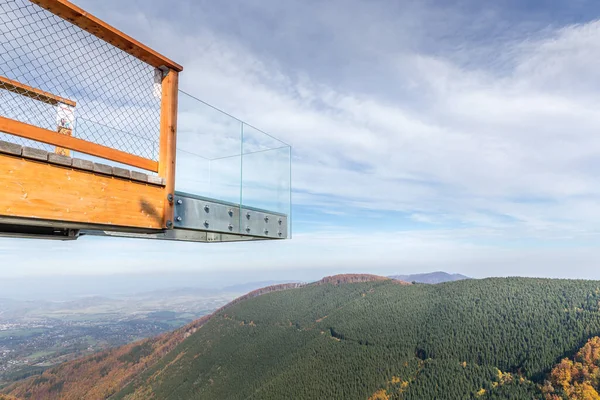 Hölzerner Himmelsweg Oberster Punkt Mit Blick Auf Die Landschaft Bei — Stockfoto