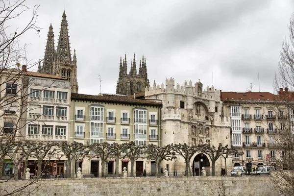 Santa Maria Arch Cathedral Background Burgos Spain — Stock Photo, Image