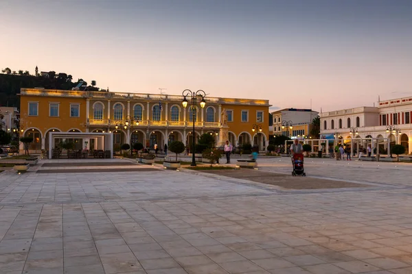 Plaza Solomos Ciudad Zakynthos Grecia — Foto de Stock