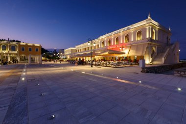 Solomon Meydanı, Zakynthos kasabası, Yunanistan.