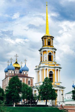 Moskova, Rusya-Temmuz, 2017 Kazan Kremlin 'indeki Kurtarıcı Katedrali.