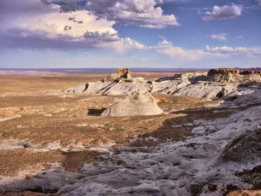 Çölün kumtaşı kayalarıyla kaplı manzarası 