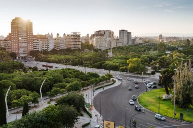 İspanya 'nın Barselona şehrinin hava manzarası