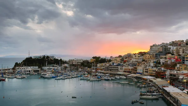 Avond Mikrolimano Jachthaven Athene Griekenland — Stockfoto