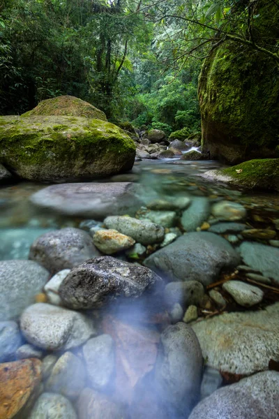 Hermoso Río Atlántico Selva Tropical Con Piscina Agua Cristalina Azul — Foto de Stock