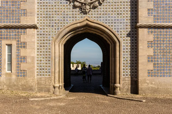 Prachtig Uitzicht Muren Van Het Nationaal Paleis Van Pena Sintra — Stockfoto