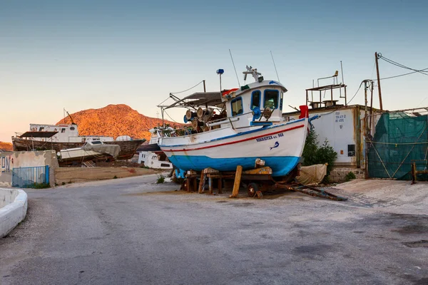 Puerto Del Pueblo Principal Isla Fourni Grecia — Foto de Stock