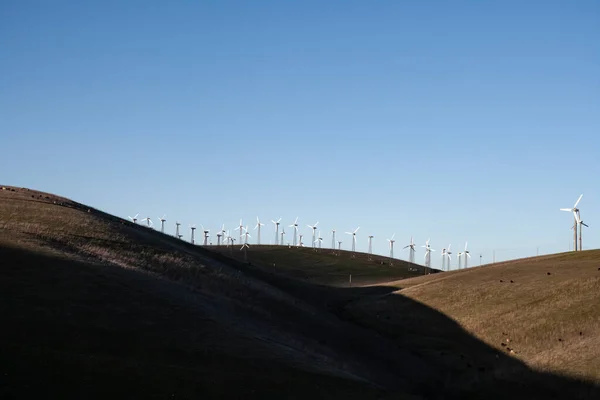 Windräder Auf Einem Hügel Nordkalifornien — Stockfoto