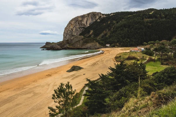 Playa Laga País Vasco Durante Día Nublado Otoño —  Fotos de Stock