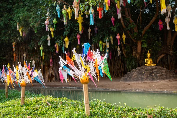 Templo Público Budista Tailandés Chiang Mai Foto Stock — Foto de Stock