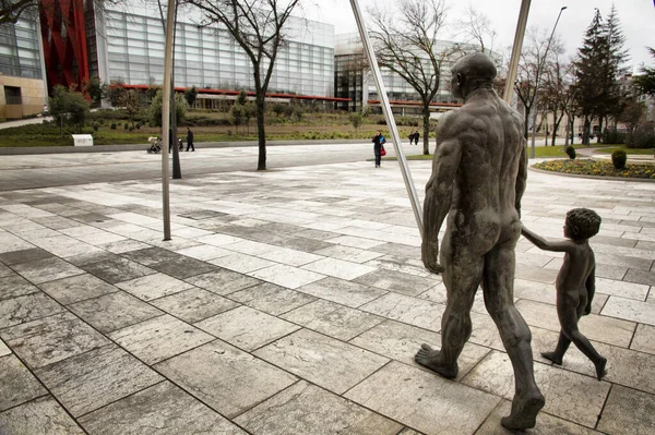 Statue of the museum of human evolution MEH in Burgos (Spain)