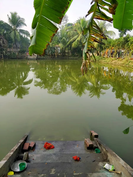 Κάθε Ίδρυμα Σπίτι Στη Δυτική Βεγγάλη Έχει Μια Συνημμένη Λίμνη — Φωτογραφία Αρχείου