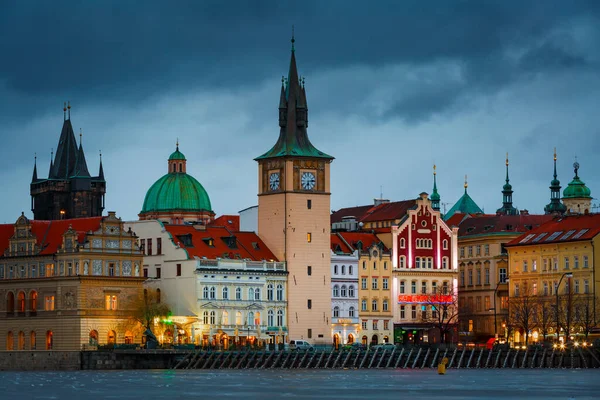 Praga Czechy Marca 2019 Wieczorny Widok Historyczne Centrum Pragi Wyspy — Zdjęcie stockowe