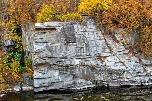 Buky Canyon Hirskyi Tikych Folyó Egyik Természeti Csodája Ukrajna Ősszel — Stock Fotó