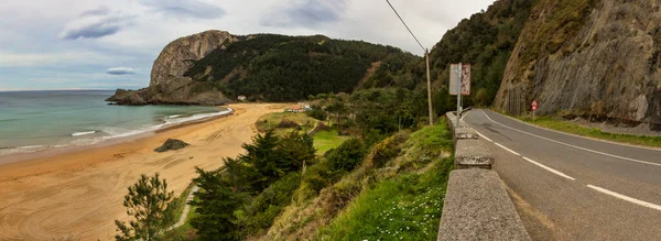 Plage Laga Pays Basque Par Temps Nuageux Automne — Photo