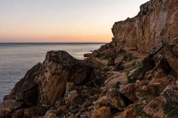 Bela Vista Para Falésias Rochosas Oceânicas Cascais Perto Lisboa Portugal — Fotografia de Stock