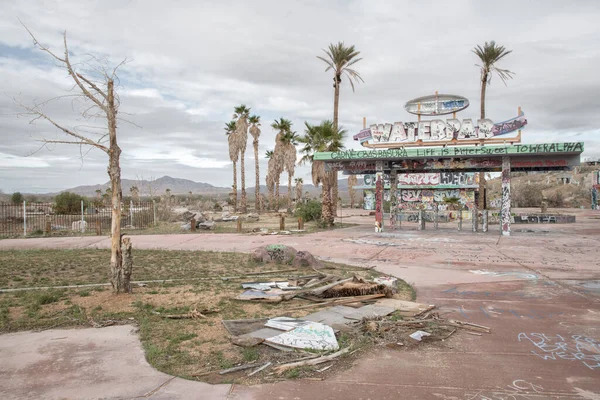 Abd Kaliforniya Mojave Çölü Newberry Springs Dolores Gölü Parkı Terk — Stok fotoğraf