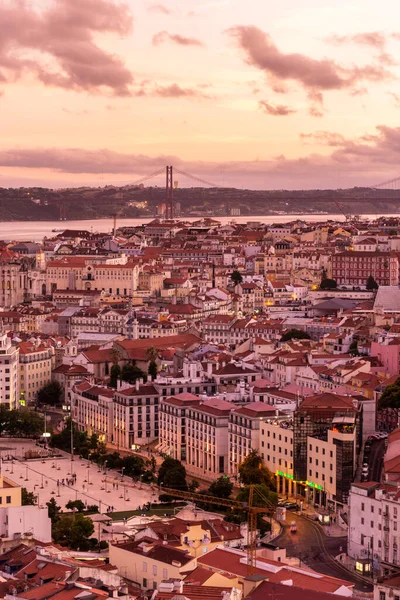 Krásný Výhled Staré Historické Budovy Města Střední Lisabonu Portugalsko — Stock fotografie