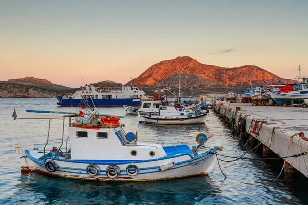 Harbour Main Village Fourni Island Greece — Stock Photo, Image