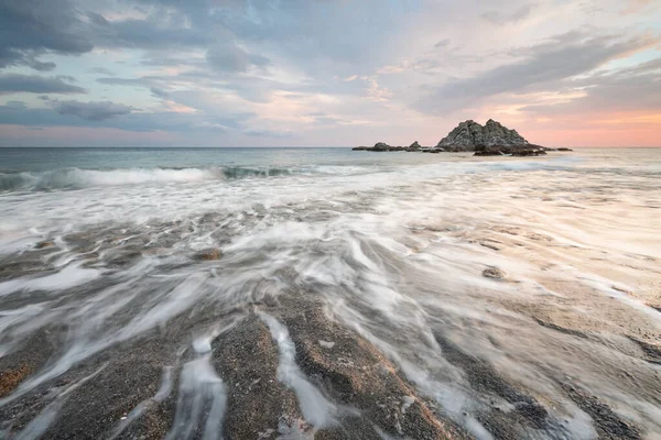 Pilha Mar Aldeia Sidonia Sul Creta — Fotografia de Stock