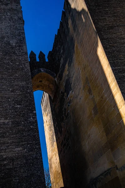 Pohled Starý Středověký Hrad Městě Barcelona — Stock fotografie
